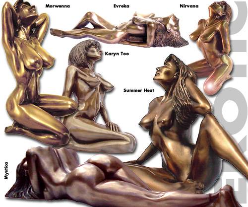 Nude Naked Erotic Bronze Female Sculptures